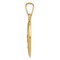14K Yellow Gold Our Lady Of Guadalupe Medal Charm Jewerly 20mm x 11mm